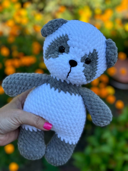 Miś Panda pluszowa zabawka maskotka rękodzieło na szydełku_6
