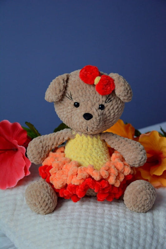 Misia balerina w kolorowej sukience_1