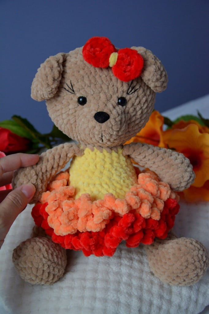 Misia balerina w kolorowej sukience_4