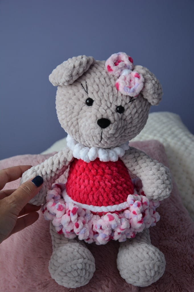 Misia balerina w wielokolorowej sukience_5