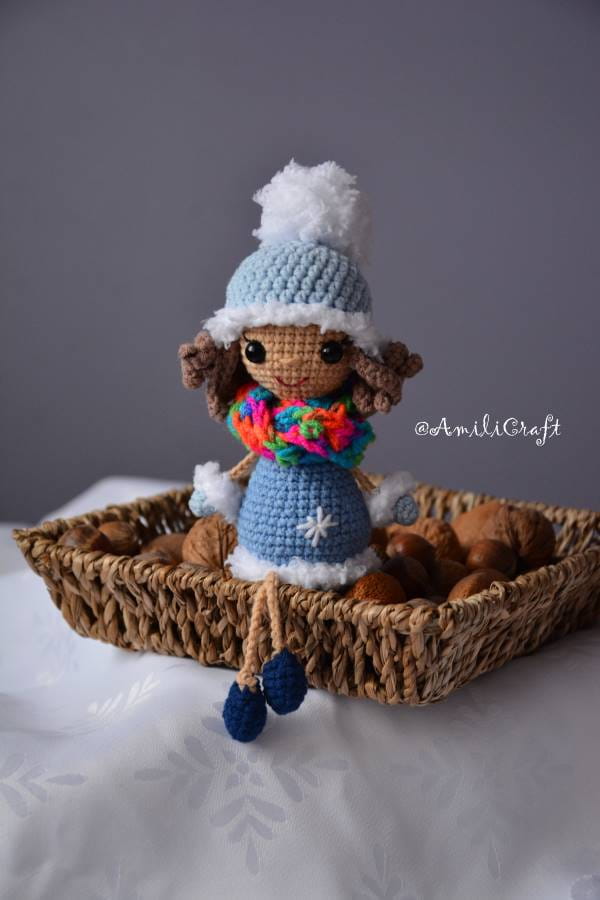Wzór na szydełko Zimowa laleczka tutorial szydełkowy_1