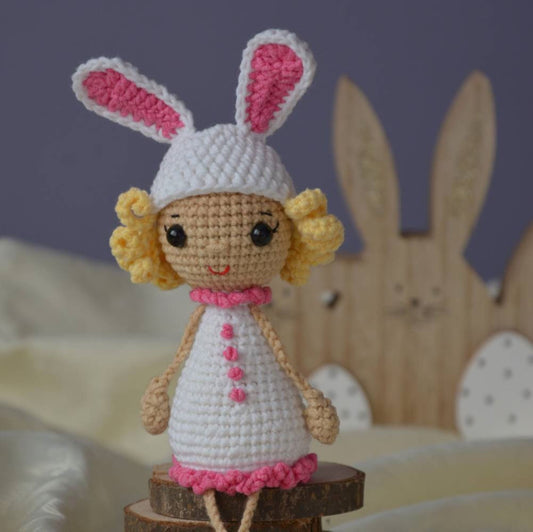 Wzór szydełkowy Laleczka Króliczek tutorial na szydełko_1