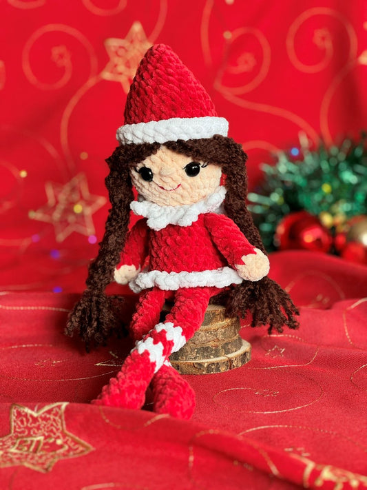Elf lalka dziewczynka w czerwonym ubranku_1