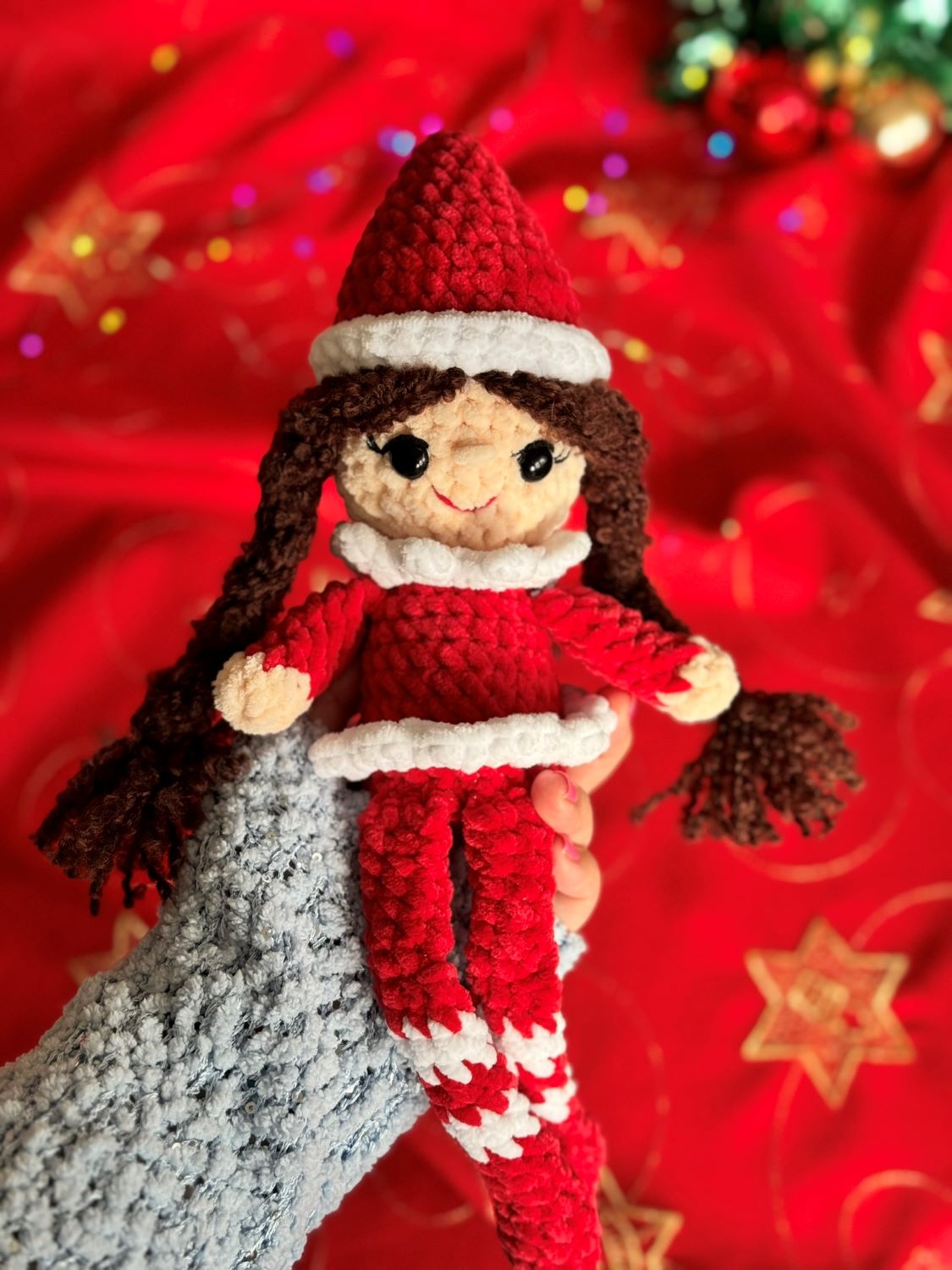 Elf lalka dziewczynka w czerwonym ubranku_2