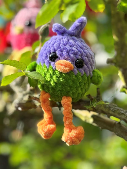 Ptaszek szydełkowy handmade – miękka przytulanka i wyjątkowa dekoracja